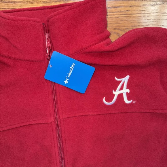 Columbia NCAA Full Zip Alabama Crimson Tide CLG Flanker III Fleece Jacket - Picture 2 of 5